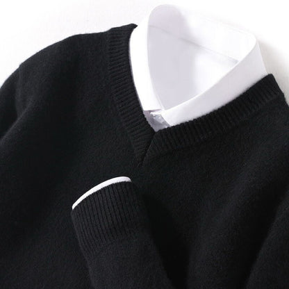 Stilfuld Herre V-Hals Sweater