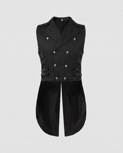 Stilfuld og elegant vest til kvinder med luksuriøse detaljer og asymmetrisk snit