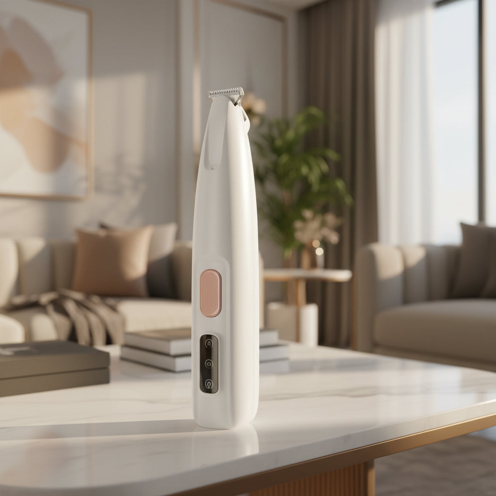 Stille Pet Grooming Trimmer med Keramiske Blade og LED – Ideel til Følsomme Områder til Hunde og Katte