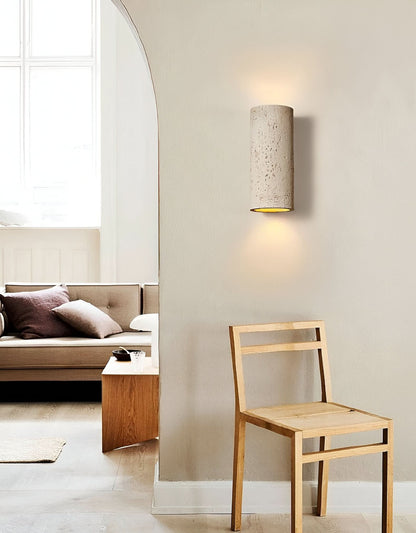 StoneBeam LED Cylinder Væglampe – Sæt af 2