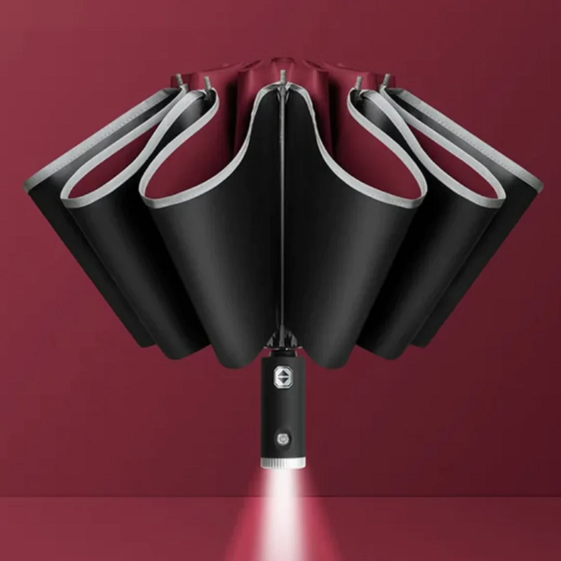 StormShield | Fuldautomatisk Paraply med LED-belysning