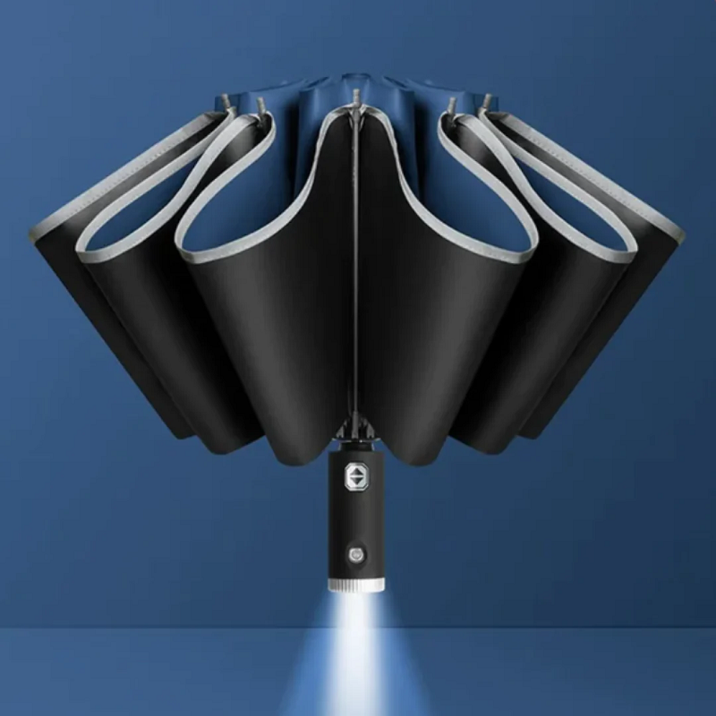 StormShield | Fuldautomatisk Paraply med LED-belysning