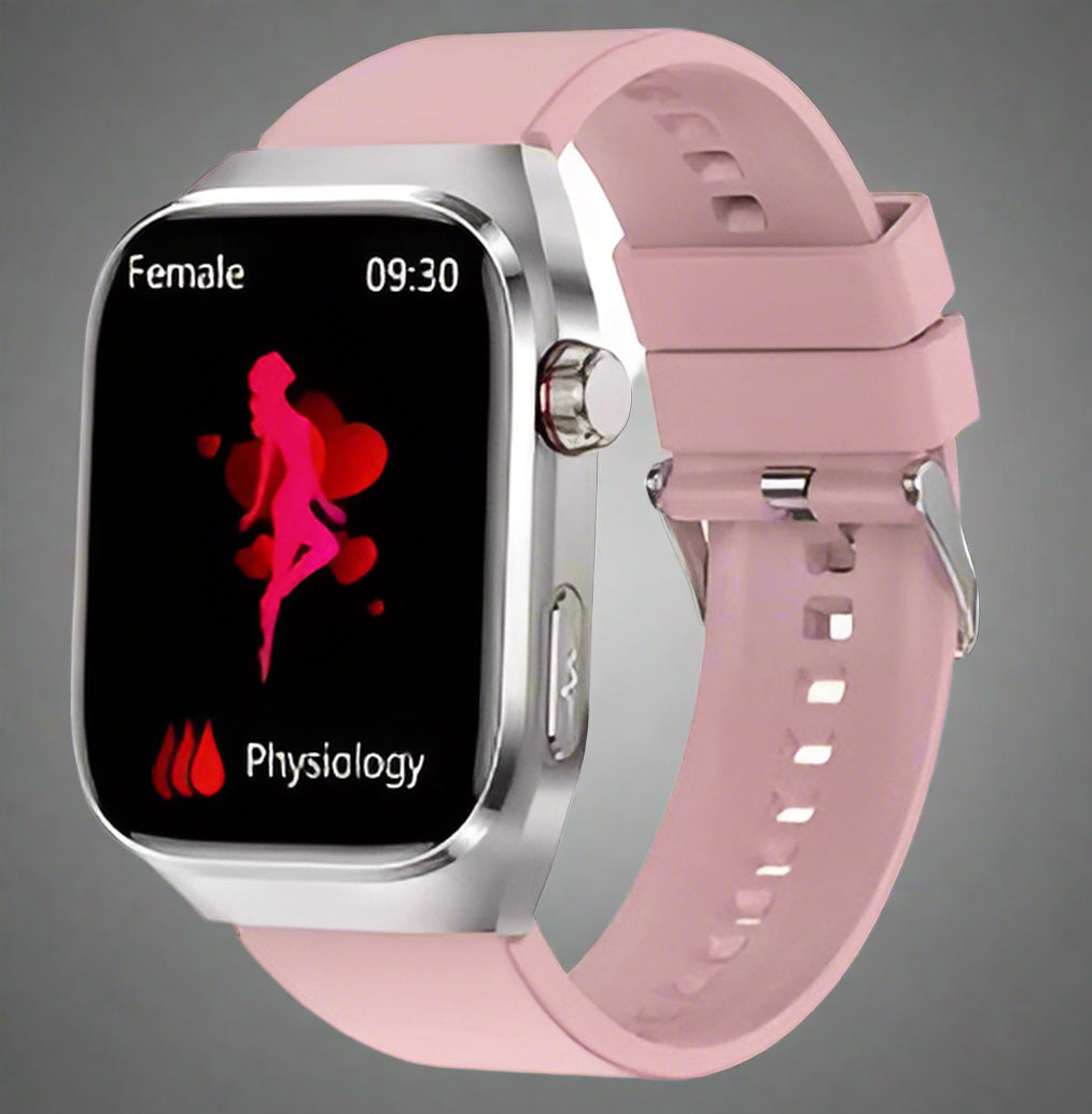 Sundhed Smartwatch med EKG og 2.04 AMOLED Skærm – Overvåg Hjertefrekvens, Blodsukker og Mere