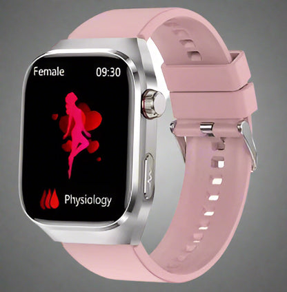 Sundhed Smartwatch med EKG og 2.04 AMOLED Skærm – Overvåg Hjertefrekvens, Blodsukker og Mere