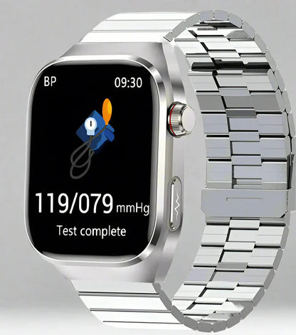 Sundhed Smartwatch med EKG og 2.04 AMOLED Skærm – Overvåg Hjertefrekvens, Blodsukker og Mere