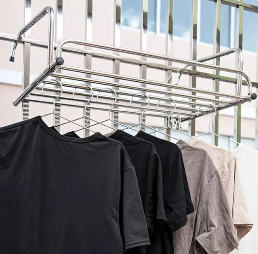 SunDry | Udvidelig Foldbar Balkon Tøjstativ i Rustfrit Stål