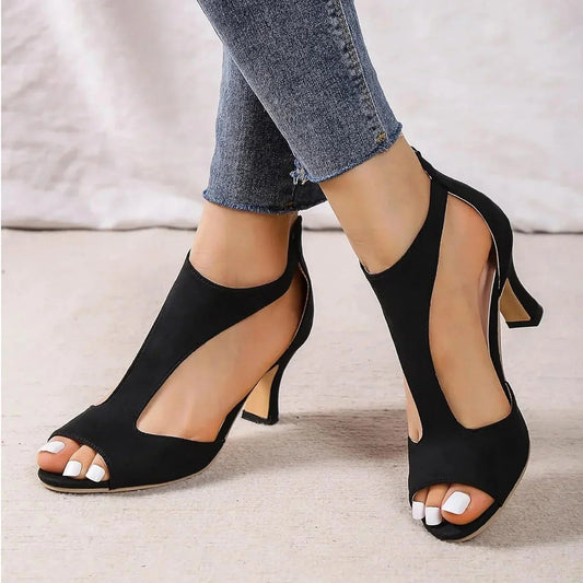 Image of Svea | Dame Peep Toe Sandaler med Hæl