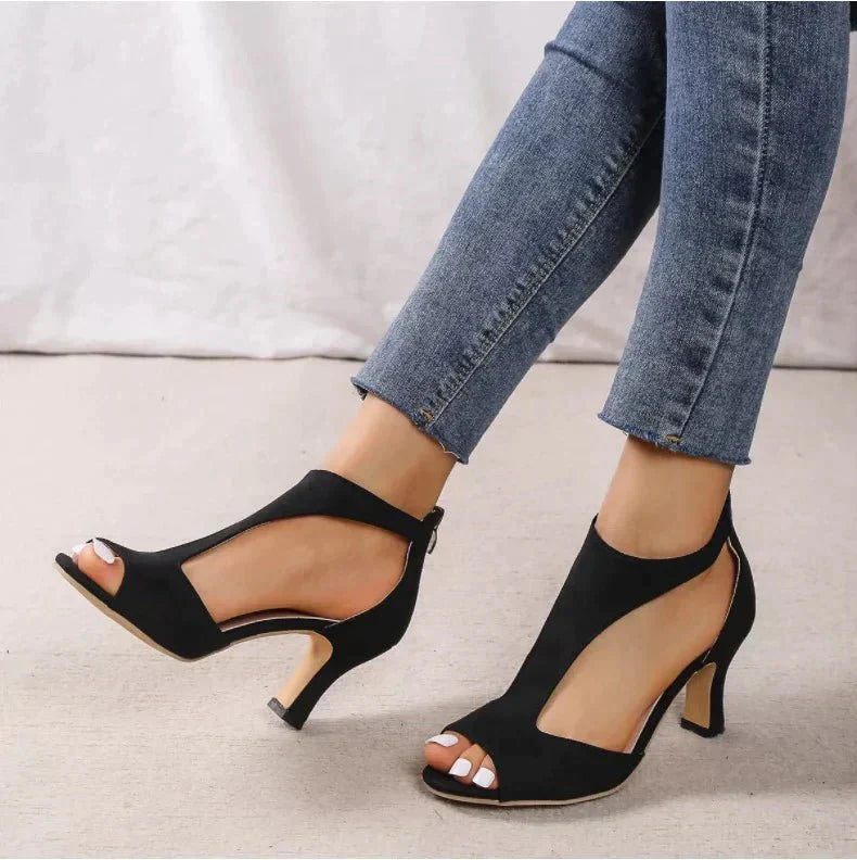 Image of Svea | Dame Peep Toe Sandaler med Hæl