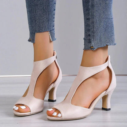 Image of Svea | Dame Peep Toe Sandaler med Hæl