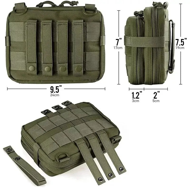 Taktisk MOLLE Administrationspouch med Magasinopbevaring & Utility