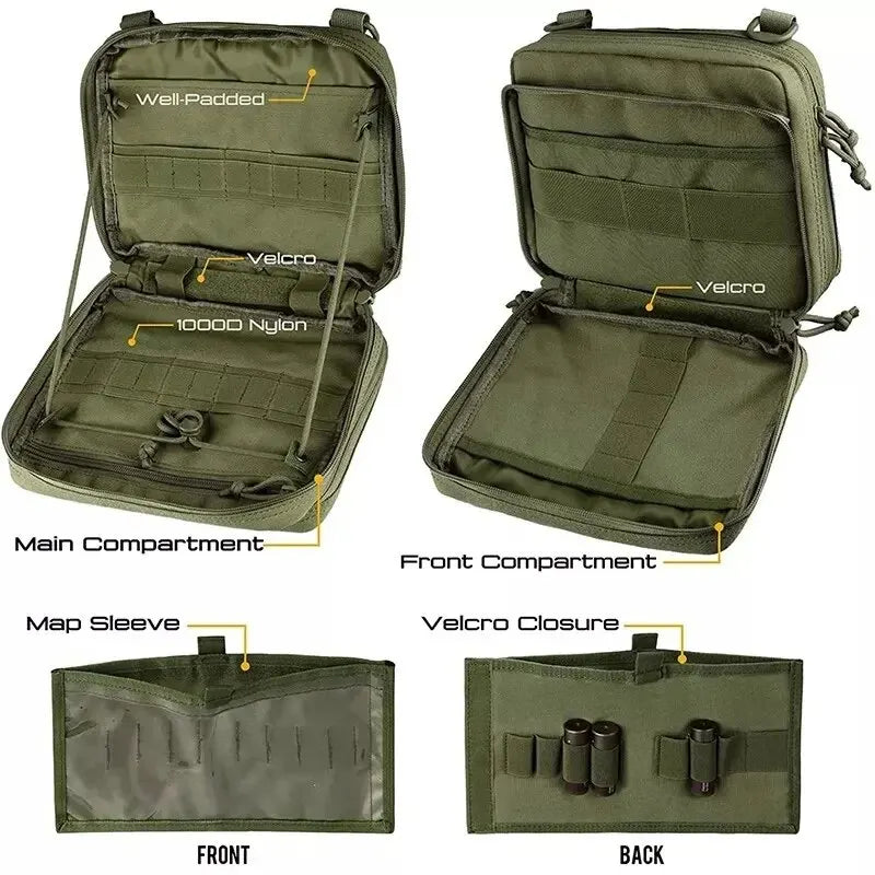 Taktisk MOLLE Administrationspouch med Magasinopbevaring & Utility