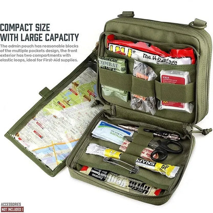 Taktisk MOLLE Administrationspouch med Magasinopbevaring & Utility