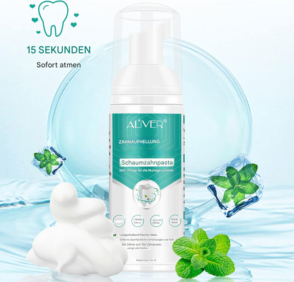 Tandblegning | Blegende Skum Tandpasta | Fjerner Pletter | JustWhite