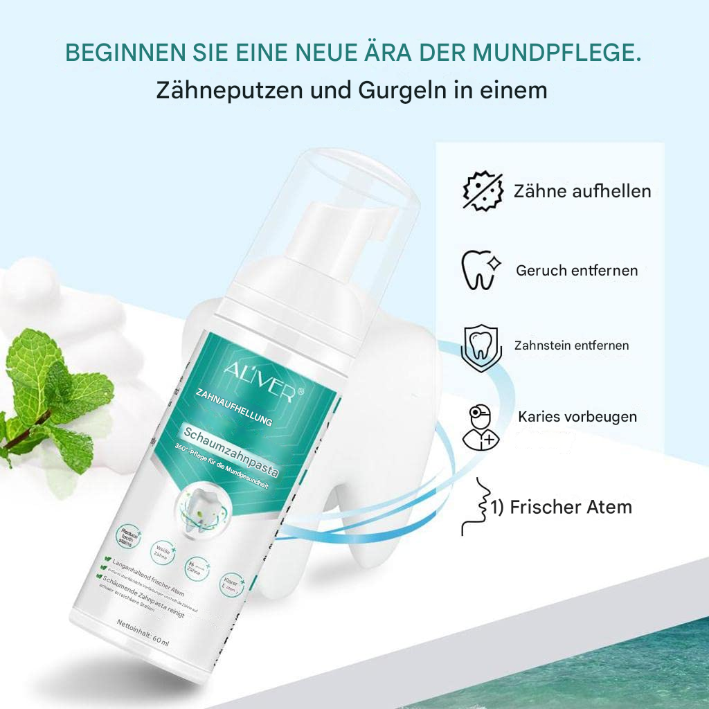 Tandblegning | Blegende Skum Tandpasta | Fjerner Pletter | JustWhite