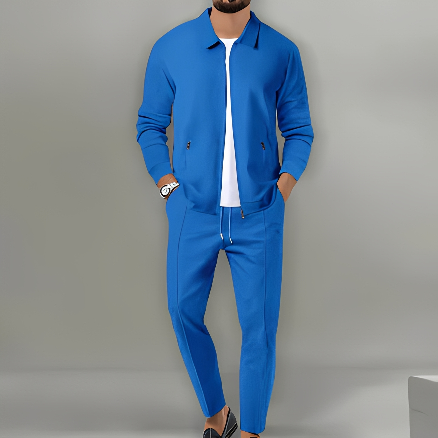 Image of Teodor | Herre Tracksuit Sæt med Lynlås