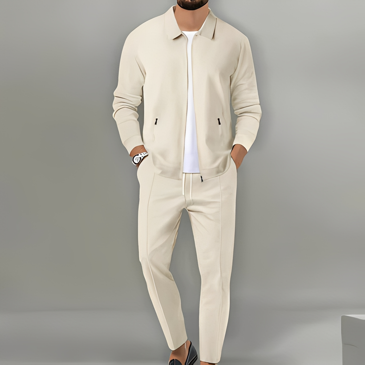 Image of Teodor | Herre Tracksuit Sæt med Lynlås