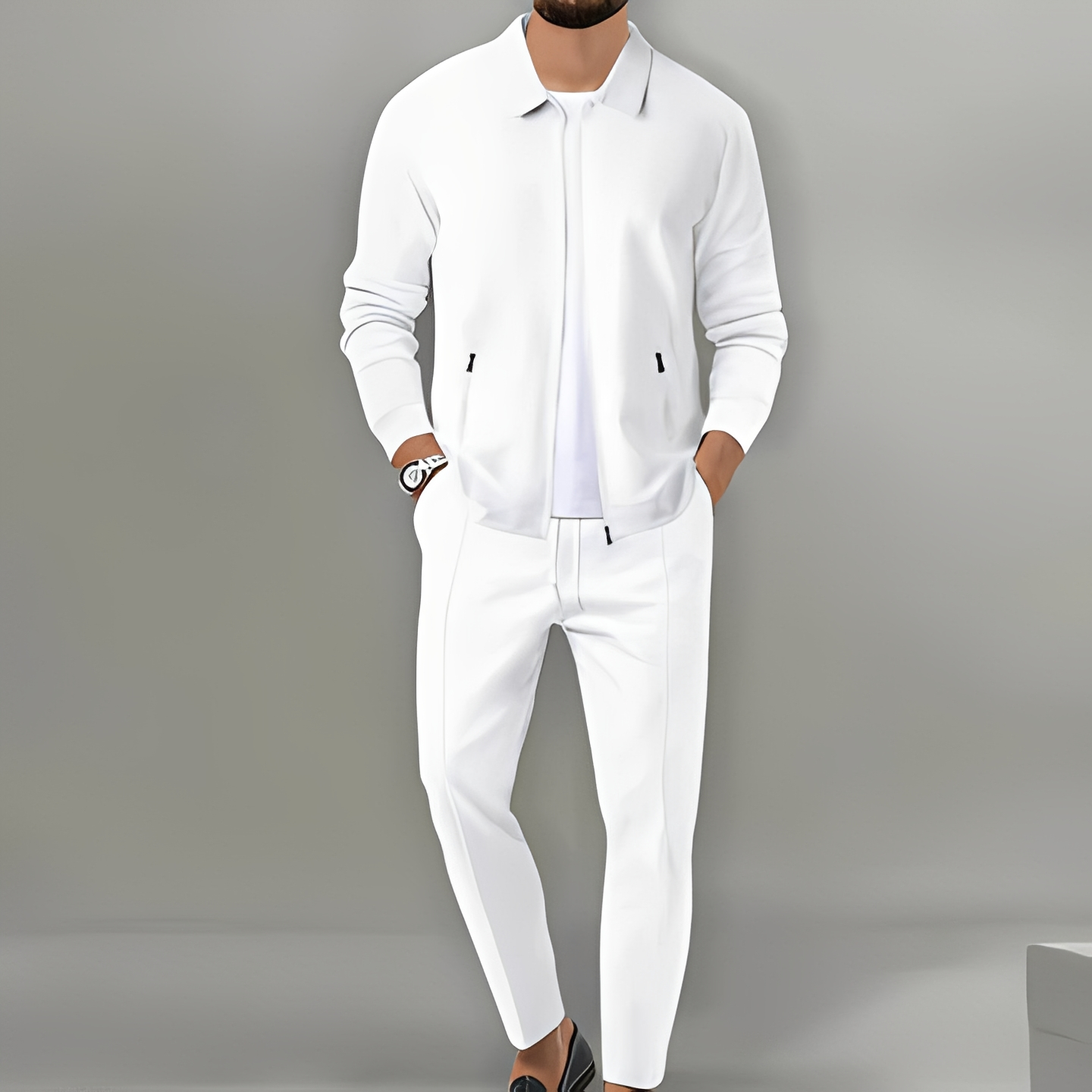 Image of Teodor | Herre Tracksuit Sæt med Lynlås