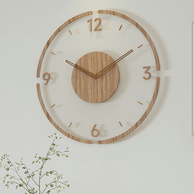 TimeWood - Nordisk Stilfuld Solid Træ Vægur 14 Tommer