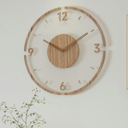 TimeWood - Nordisk Stilfuld Solid Træ Vægur 14 Tommer