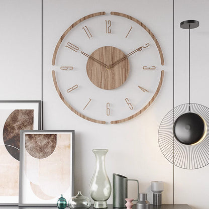 TimeWood - Nordisk Stilfuld Solid Træ Vægur 14 Tommer