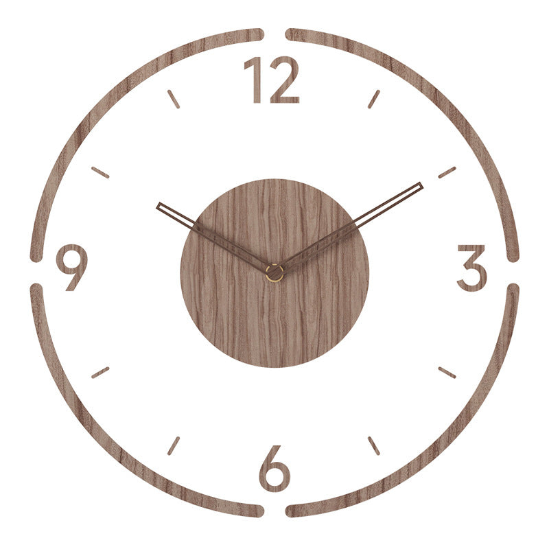 TimeWood - Nordisk Stilfuld Solid Træ Vægur 14 Tommer