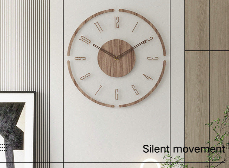 TimeWood - Nordisk Stilfuld Solid Træ Vægur 14 Tommer
