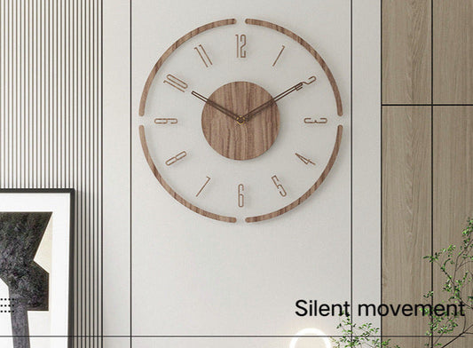 TimeWood - Nordisk Stilfuld Solid Træ Vægur 14 Tommer