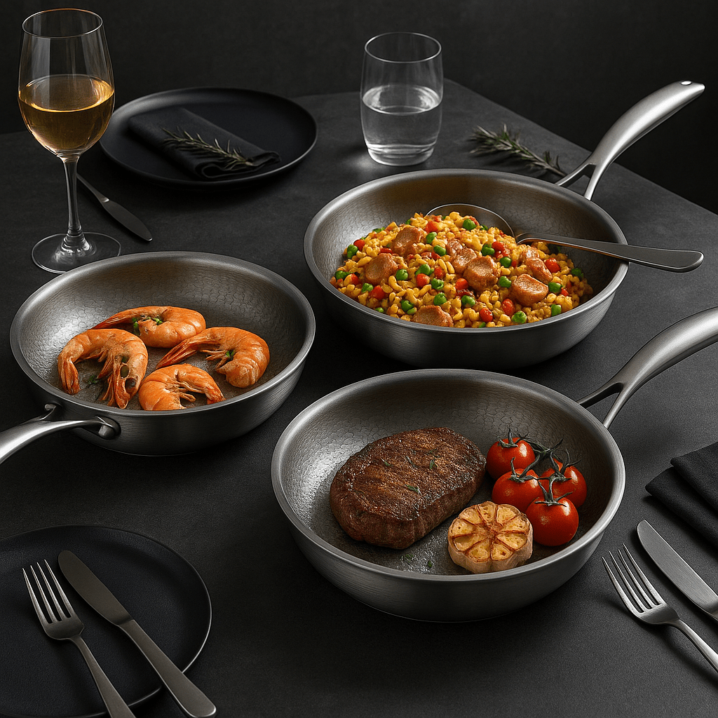 Titan Premium Titanium Non-Coated Pande til Alle Kogeplader