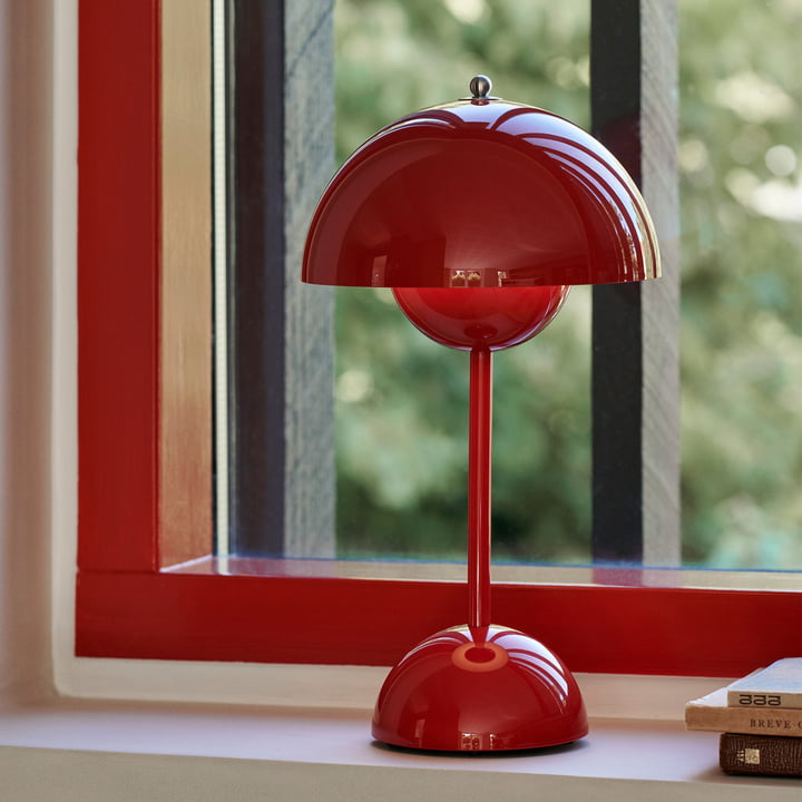 Trådløs Retro LED Bordlampe med Parasol Design