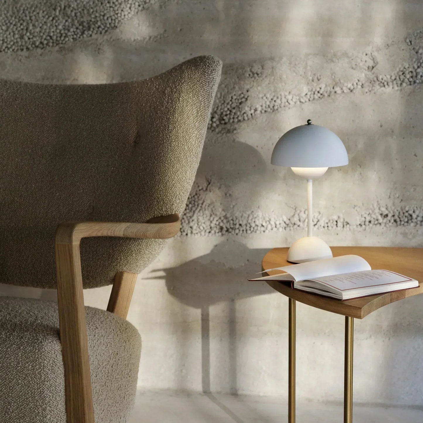 Trådløs Retro LED Bordlampe med Parasol Design
