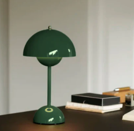 Trådløs Retro LED Bordlampe med Parasol Design