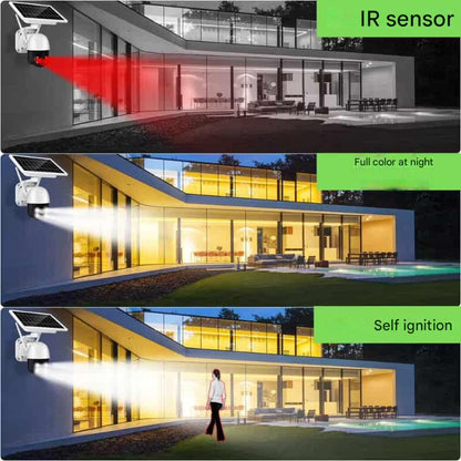 Trådløst 4K Sikkerhedskamera med Solenergi og Dobbelt Linse