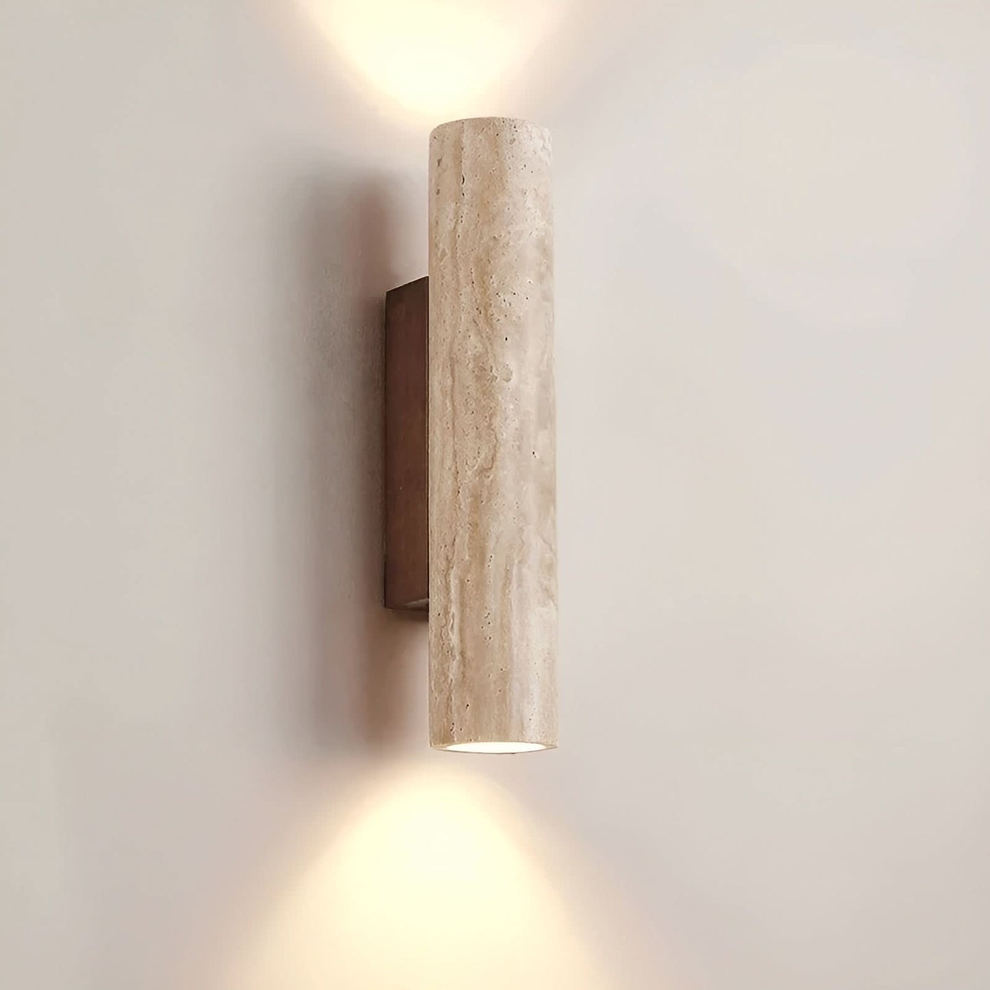 Travertin LED Væglampe – Wabi-Sabi Stil Lampe