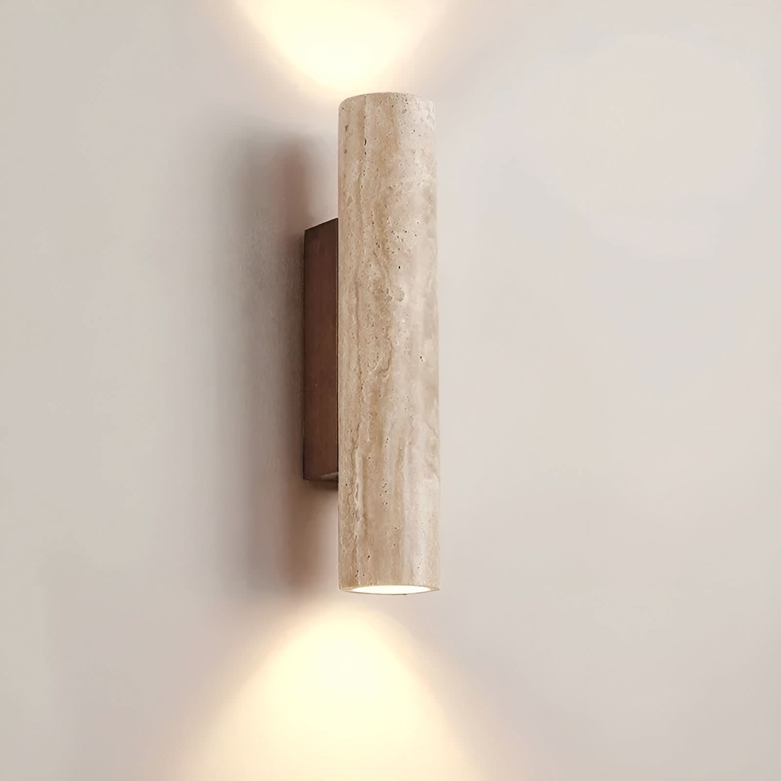 Travertin LED Væglampe – Wabi-Sabi Stil Lampe