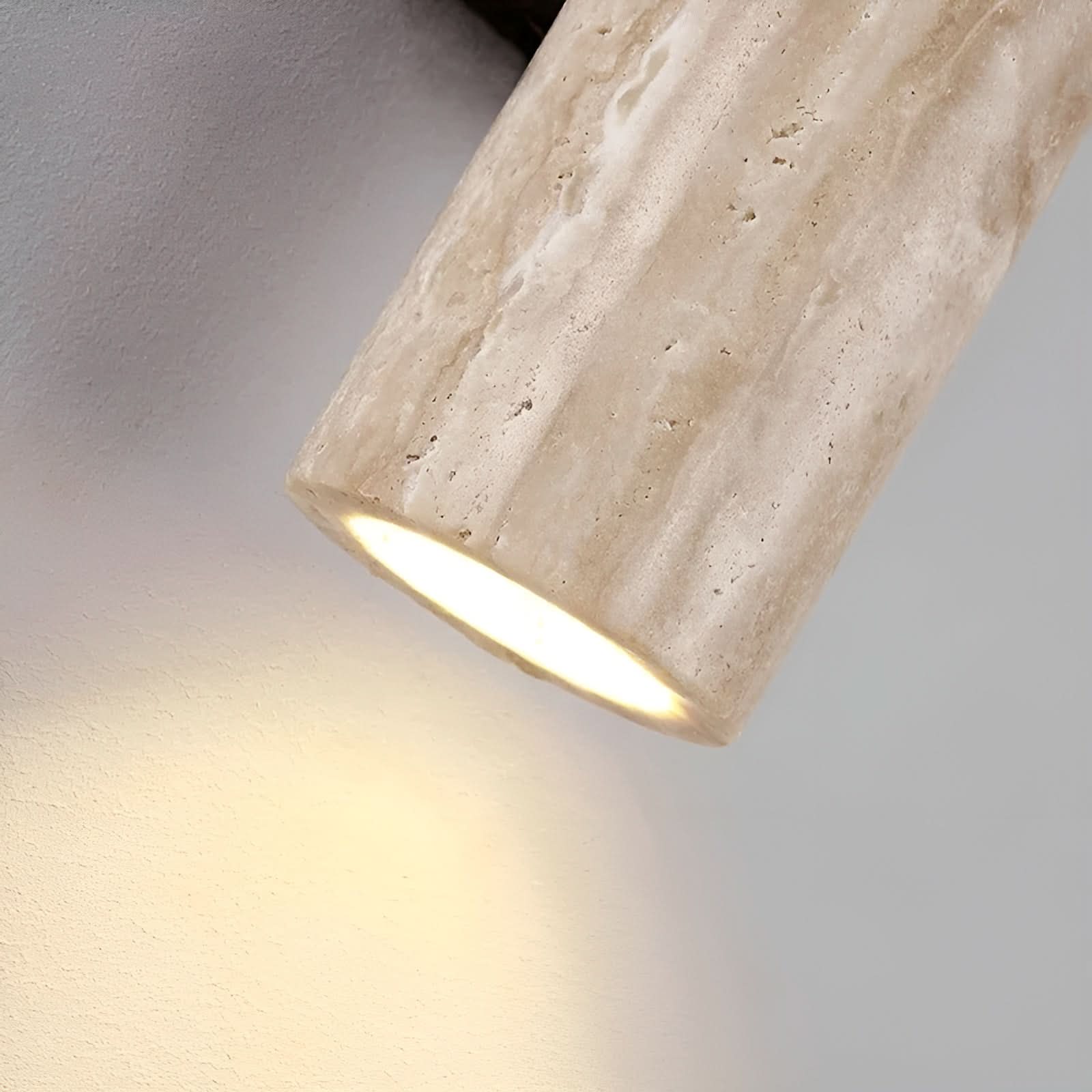 Travertin LED Væglampe – Wabi-Sabi Stil Lampe