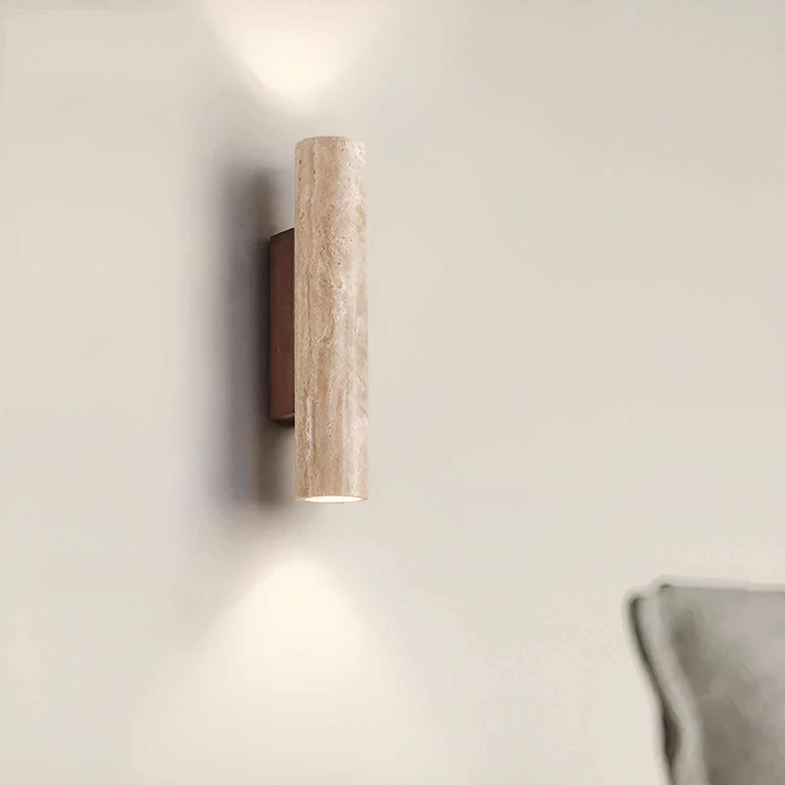 Travertin LED Væglampe – Wabi-Sabi Stil Lampe
