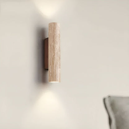 Travertin LED Væglampe – Wabi-Sabi Stil Lampe