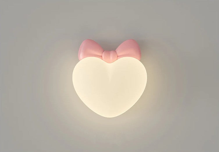 Trævæg lampe til børneværelse | Hjerteformet - Terra Pink - Image 4