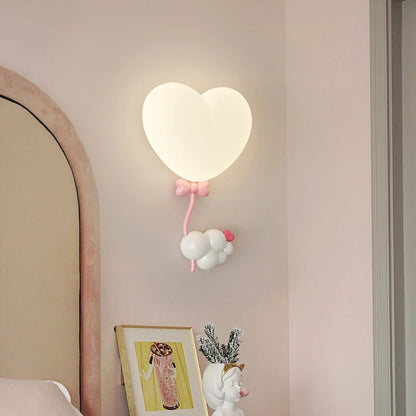 Trævæg lampe til børneværelse | Hjerteformet - Terra Pink - Image 5