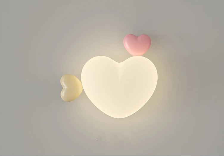 Trævæg lampe til børneværelse | Hjerteformet - Terra Pink - Image 5