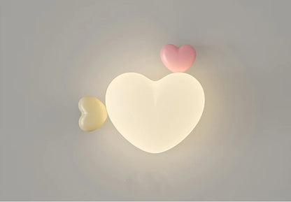 Trævæg lampe til børneværelse | Hjerteformet - Terra Pink - Image 5