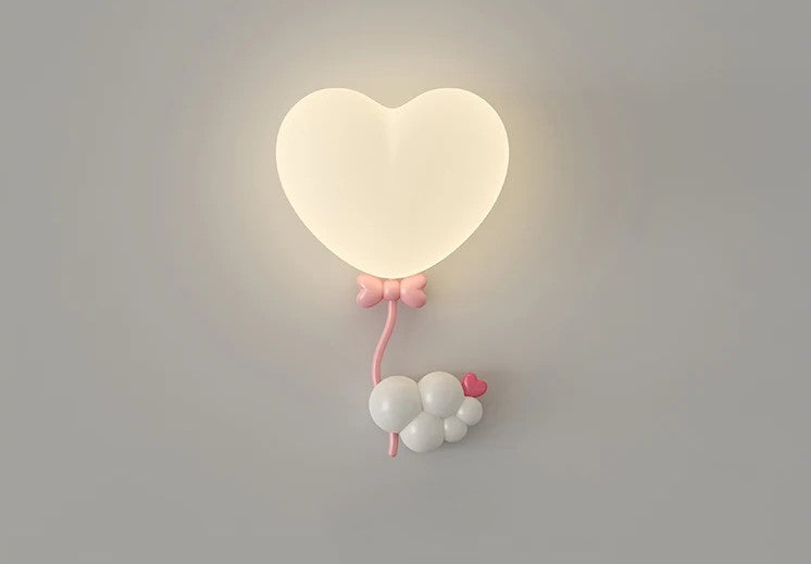 Trævæg lampe til børneværelse | Hjerteformet - Terra Pink - Image 6