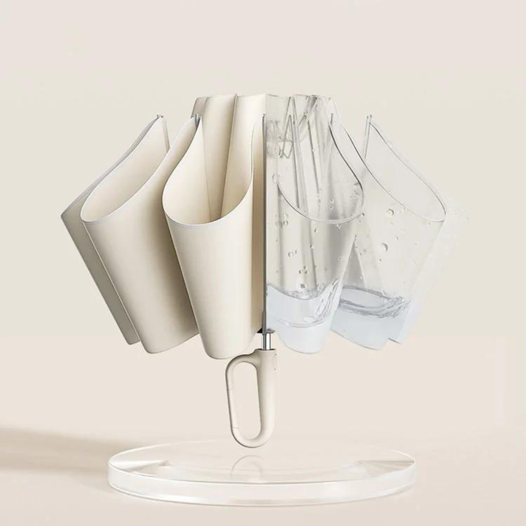 Ultra Vindafvisende Paraply med Reflekterende Kant | Automatisk