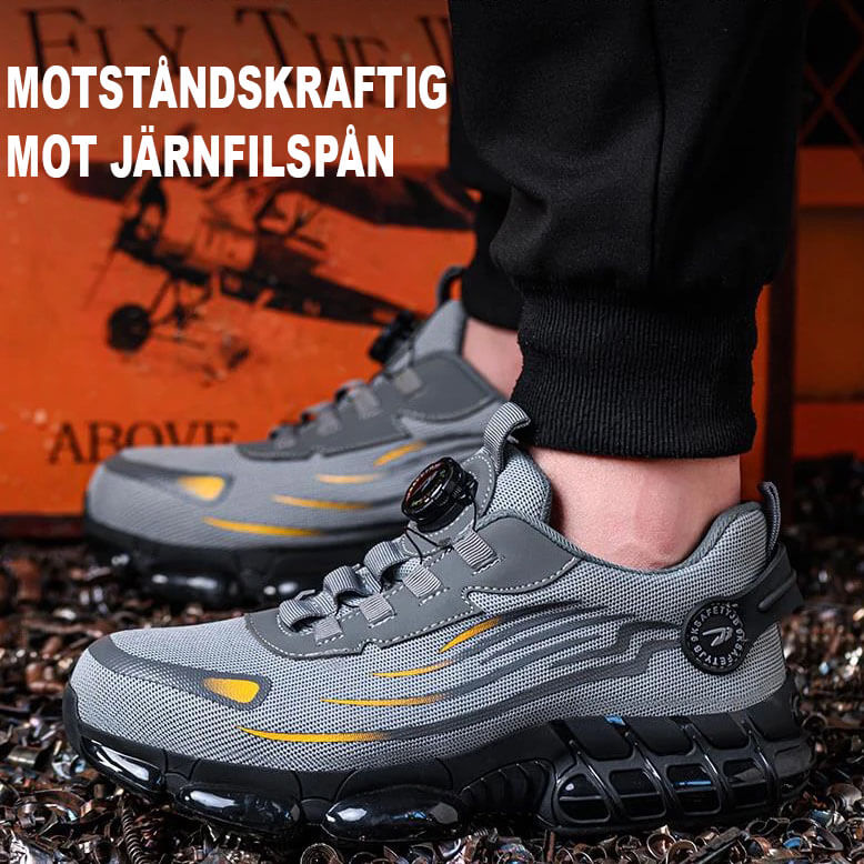 Ultralette, Holdbare Sikkerhedssko med Stålhætte og Rotérbar Spænde
