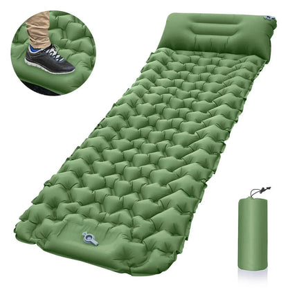Ultralight Oppustelig Campingmadras med Indbygget Pumpe