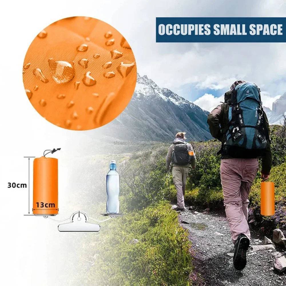 Ultralight Oppustelig Campingmadras med Indbygget Pumpe