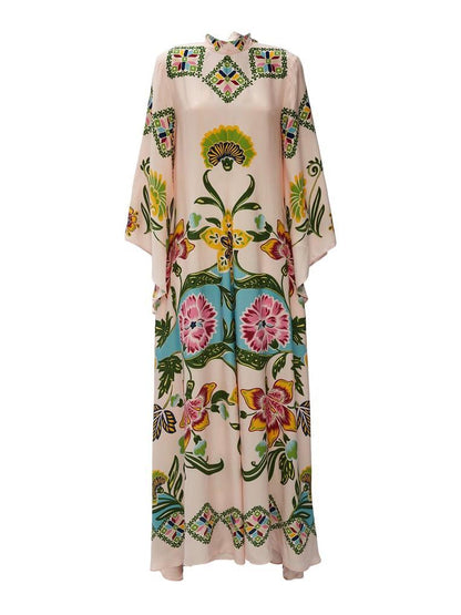 Image of Una | Langærmet Maxikjole med Blomsterprint til Kvinder