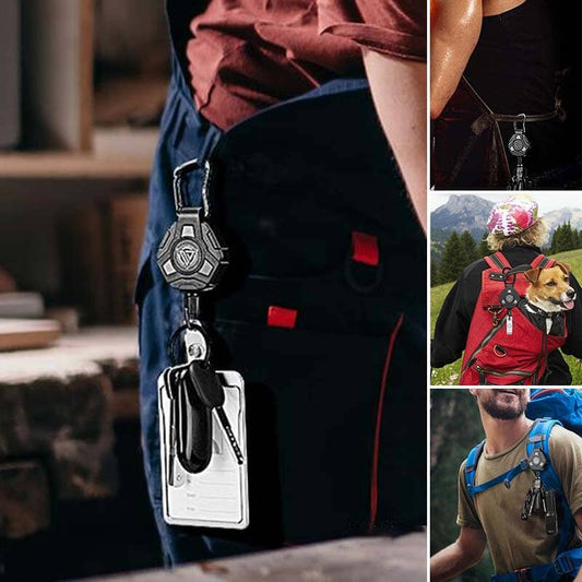 Unisex Heavy-Duty Retractable Keychain & Badge Reel