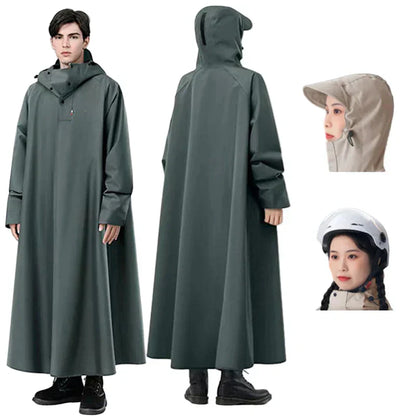 Unisex Lang Regnponcho - Vandtæt & Komfortabel