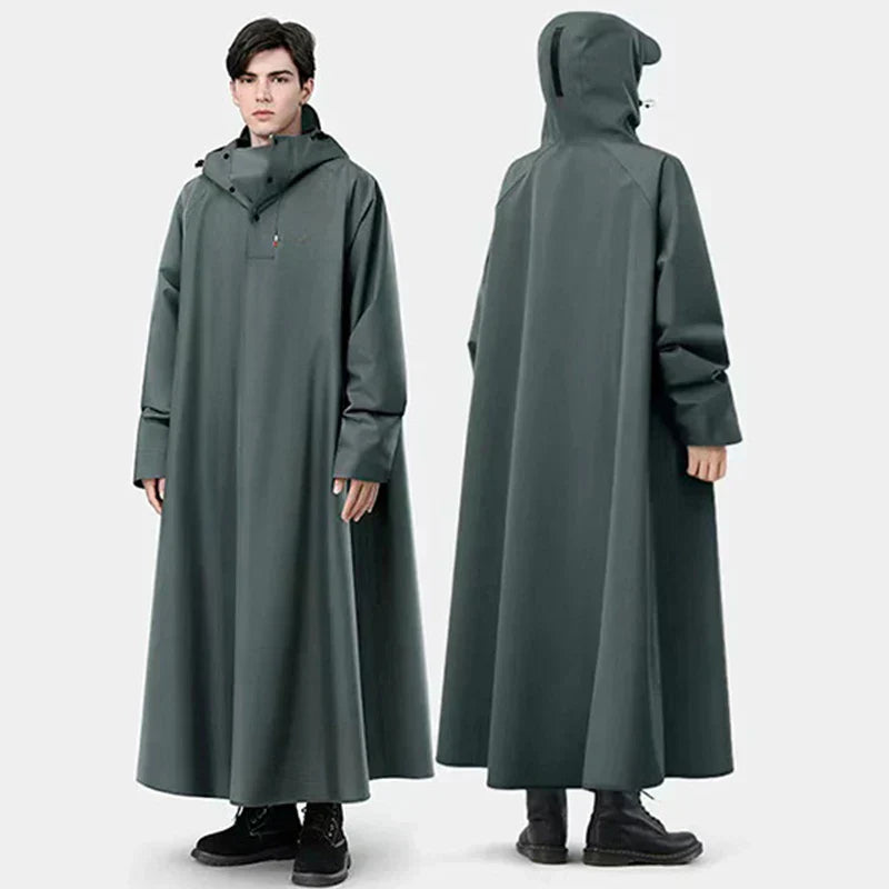 Unisex Lang Regnponcho - Vandtæt & Komfortabel